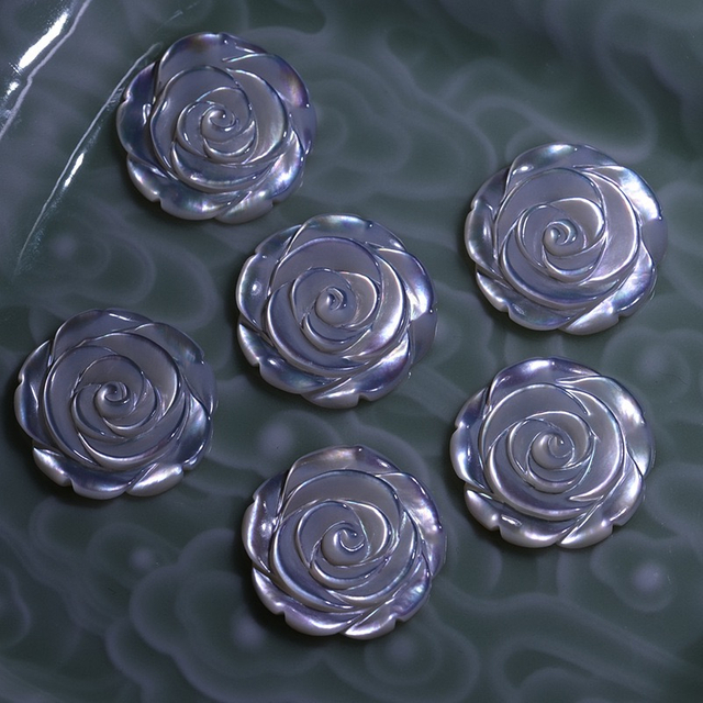 Corte de flor blanca de nácar Natural para pendientes, diseño de joyería con incrustaciones de frijoles, cabujón, fabricación de collares, diseño de mujer