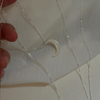 Diseño de forma de luna de nácar Natural para mujer, diseño de collar, cuentas de concha blanca por piezas de joyería con diseño de cadena 