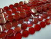 Collar de forma redonda de ágata roja de perla Natural, piezas de joyería, pulsera DIY, diseño colgante, forma de cabujón 