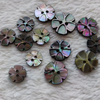 Piezas de corte de color negro con forma de botón pequeño de nácar Natural para hacer ropa, talla de cabujón, joyería de moda usando 