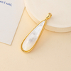 Diseño de forma de gota de nácar natural tallado de tamaño largo para pendientes que hacen joyería de mujer DIY gota fina concha de abulón colorido