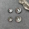 Diseño de imagen de nácar Natural, cabujón redondo de corte, joyería para mujer, colgante con incrustaciones, diseño en relieve, corte de animales