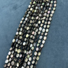 Cabujón ovalado de frijoles negros con forma ovalada de nácar Natural para collar, cara de bombe para joyería con incrustaciones, cabujón brillante 