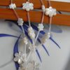 Diseño de forma de flor de frijoles pequeños de nácar natural para pulsera de niña que hace bricolaje diseño de collar de cosas bonitas con corte de doble cara