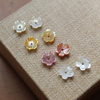 Pendientes de corte con forma de flor de nácar Natural, diseño para bricolaje, joyería para mujer, broche, frijoles coloridos, cosas pequeñas de moda 
