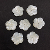 Corte de diseño de flor de nácar Natural para mujer, fabricación de joyas, diseño de broche, frijoles pequeños, anillos de concha blanca, fabricación de moda