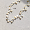 Corte natural en forma de gota de nácar para diseño de pulsera usando piezas de collar de corte de cara de frijoles pequeños cabujón de corazón bombe 