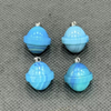 Frijoles pequeños de nácar Natural para fabricación de diseños de colgantes, corte de forma redonda, piedra colorida, fabricación de diseños de collares para mujeres