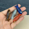 Natural madre de perla forma de pez corte mujeres diseño colgante piedra colorida bombe cara cabujón tamaño pequeño ágata forma DIY