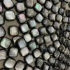 Corte de cabujón de nácar Natural para hacer colgantes, diseño de incrustaciones, piezas de pendientes pequeños de forma ovalada de concha negra 