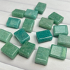 Cabujón pequeño de nácar Natural para anillos, diseño de incrustaciones, forma rectangular, corte de piedra azul para piezas de joyería, piedra amazona 