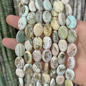 Natural Madre de perla forma ovalada corte mujeres diseño de joyería haciendo piedras coloridas niñas pulsera diseño pequeños frijoles cabujón 