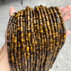 Corte de forma larga de nácar Natural para mujer, diseño de joyería con frijoles pequeños, ojos de tigre, pulsera en relieve