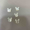 Pendientes con forma de flor de nácar Natural para mujer, diseño de animal cortado, diseño colgante, imagen bonita de concha blanca 
