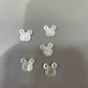 Pendientes con forma de flor de nácar Natural para mujer, diseño de animal cortado, diseño colgante, imagen bonita de concha blanca 