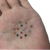 Corte de cabujón pequeño de nácar natural para anillos, joyería, diseño de corazón de turmalina, pendiente con incrustaciones, joyería para mujer, fabricación de collares 