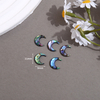 Forma de tortuga de nácar Natural, corte de frijoles pequeños, concha de abulón para fabricación de joyas, diseño de collar, frijoles pequeños en forma de luna