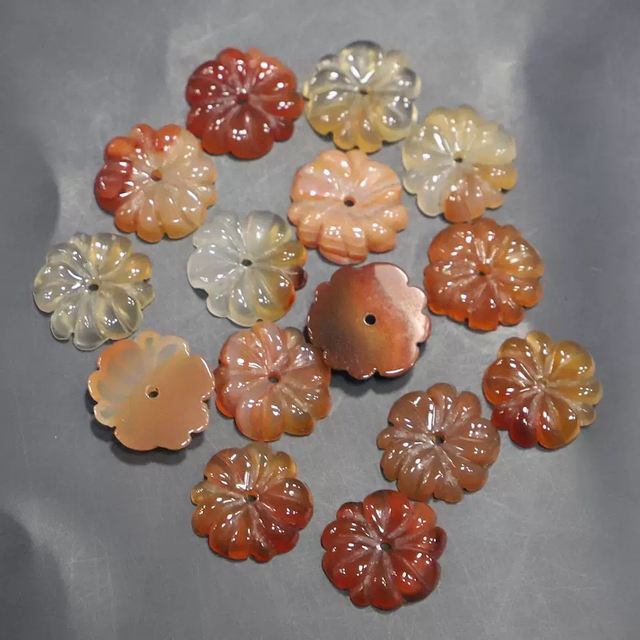 Diseño de flor de nácar Natural, corte de ojos de tigre, colgante de cristal de piedra, collar, joyería, incrustaciones, pendientes de cabujón 
