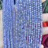 Collar de corte facial de granos de tanzanita de nácar Natural, joyería para mujer, diseño de moda, bola pequeña, piedra de color azul 