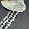 Diseño de collar de nácar Natural, piezas de joyería de concha blanca de cara lisa de forma redonda para forma rectangular para cadena 