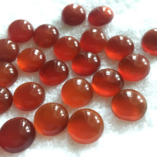 Pendientes de cabujón redondo de nácar Natural, diseño de ágata roja para pulsera de joyería con diseño de incrustaciones, frijoles pequeños 