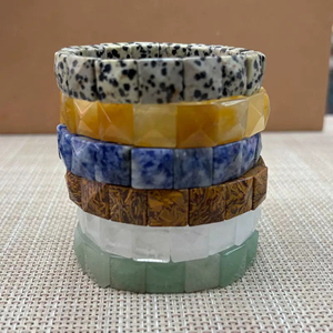 Pulsera de nácar Natural con diseño de ágata para mujer, joyería con forma cuadrada de corte facial, collar de moda con piedra de malaquita 