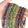 Frijoles de joyería con forma de disco de nácar natural para mujer, diseño de cadena, fabricación de pulseras de bolas coloridas, piedra de tamaño pequeño, moda DIY 