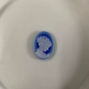 Pendientes con diseño de camafeo de nácar Natural, cara de señora de concha de ágata para mujer, fabricación de joyas, colgante con incrustaciones de cabujón de ágata azul 