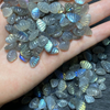Corte de cabujón pequeño de nácar Natural para pendientes, diseño de piedra lunar para fabricación de collares, frijoles para corte facial DIY 