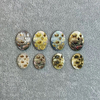 Imagen de flor de nácar Natural, colgante con forma ovalada cortada, cara en relieve para incrustaciones de joyería, cuentas de diseño de Jesús