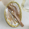 Funda de nácar Natural para jabón, belleza, maquillaje para mujer, Cenicero de concha blanca, diseño de joyería, carcasa original 