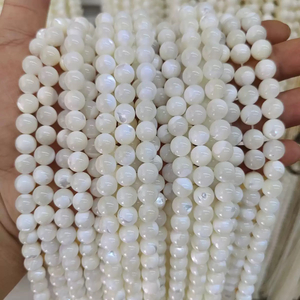 Collar de bolas de nácar Natural para mujer, diseño de cadena, forma redonda, pulsera de concha amarilla, diseño de moda DIY para mujer