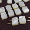 Diseño de collar cuadrado de nácar Natural para hacer pulseras, diseño de anillos de concha blanca de cara lisa, joyería con incrustaciones