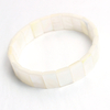 Diseño de pulsera de concha de nácar Natural para mujer, joyería de moda, collar de concha blanca de forma cuadrada, concha negra 