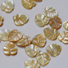 Corte en forma de hoja de nácar Natural para pendientes, diseño de cabujón pequeño, collar para mujer, fabricación de pulseras con imagen para niñas 