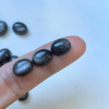 Anillos de corte de cabujón ovalado de nácar Natural, diseño de incrustaciones, fabricación de piedra de obsidiana, frijoles pequeños, joyería para mujer con cabujón