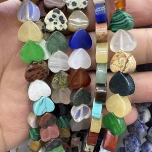 Madreperla Natural en forma de corazón, corte de piedra colorida para collar de mujer, diseño de cosas bonitas para niña, fabricación de joyas, pulsera 