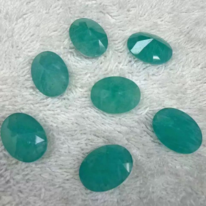 Cabujón de cara de corte de frijoles pequeños de nácar Natural, forma ovalada para anillos, diseño de incrustaciones, fabricación de piedra amazónica, bomba de piedra azul