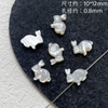 Corte de diseño de cabujón de nácar natural para diseño de pulsera, fabricación de piezas bonitas, diseño de mariposa en forma de trébol, joyería para mujer