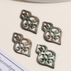 Diseño hueco de nácar Natural para diseño de pendientes, joyería para mujer, fabricación artesanal, diseño de colgante, imagen, cabujón ovalado, frijoles pequeños 