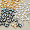 Cabujón pequeño de nácar Natural para diseño de pulsera, corte en forma de diamante, cara de bombe, piezas de joyería para niñas, pequeña estrella