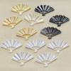 Corte natural en forma de abanico de nácar para hacer joyas, diseño de relieve para colgante, corte de cara, pulsera de cabujón de frijoles pequeños