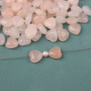 Natural Madreperla forma de corazón corte bombe cara pequeños frijoles para el diseño del collar usando piezas de diseño de cabujón de cristal rosa