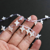 Frijoles pequeños de nácar Natural para mujer, joyería, diseño de collar, pulsera con diseño de cabujón en forma de rayo DIY 