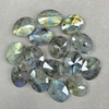 Cabujón de forma ovalada de nácar Natural para anillos, diseño de incrustaciones, corte facial, piedra labradorita, diseño de collar para mujer