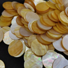 Diseño de disco de corte de forma redonda de nácar Natural para colgante, concha amarilla, fabricación de colgantes, piezas de diseño de tamaño más grande