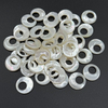 Corte de forma circular redonda de nácar Natural para colgante cabujón grande diseño de joyería para mujer fabricación de relieve de concha blanca