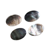 Corte de forma ovalada de nácar Natural, tamaño grande para hacer colgantes, fabricación de joyas, liso, para fabricación de diseños de pulseras de color marrón DIY 