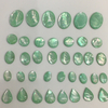 Corte de cabujón de concha verde de nácar Natural para hacer pendientes, diseño de incrustaciones, frijoles coloridos, piezas pequeñas, forma ovalada, bricolaje