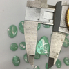 Corte de cabujón de concha verde de nácar Natural para hacer pendientes, diseño de incrustaciones, frijoles coloridos, piezas pequeñas, forma ovalada, bricolaje
